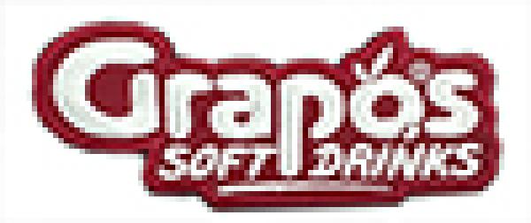 Grapos Stoffaufnäher 119,7x50,13 mm konturengeschnitten Weiß auf Rot